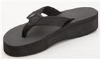 NEW Four Layer Black Wedge Soft Top Rubber w\ Black EVA Filled Nylon Strap