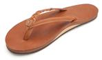 Flirty Braidy - Single Layer Classic Leather with Arch Support with a Braided Strap