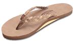 Twisted Sister - Single Layer Premier Leather with Arch Support and a Double Braided Strap