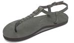 T-Street - Single Layer Prem Black Center Braid  Ankle Strap